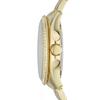 Fossil Ladies' Quartz Watch - 42mm Gold Dial & Genuine Leather Strap, 50M Water Resistance AM4482