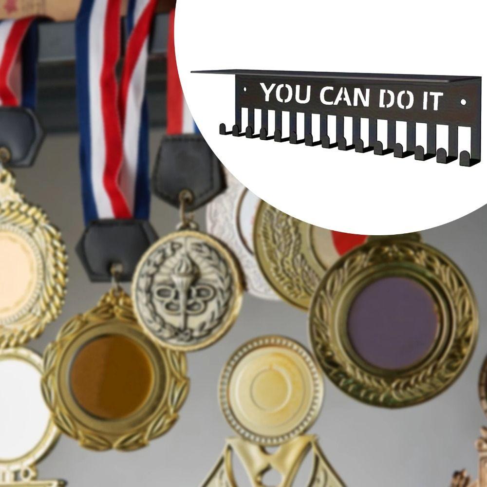 Wall Mounted Medal Hanger Holder Large Capacity Ribbons Medal Display  Volleyball Basketball