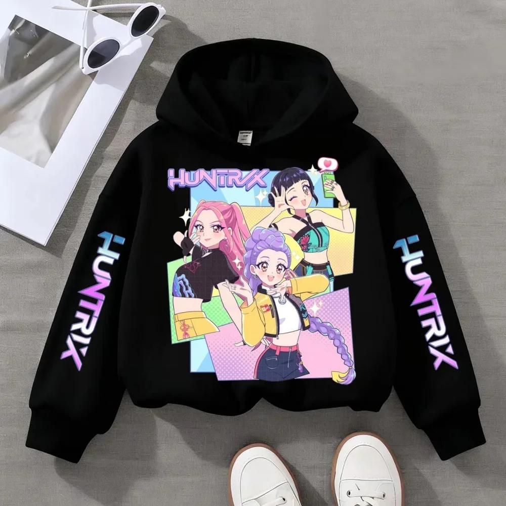 2025 New KPop Devil Hunter Cute Printed Boys and Girls Hooded Sweatshirt Children's Autumn and Winter Casual Fashion Warm Hooded Sweatshirt