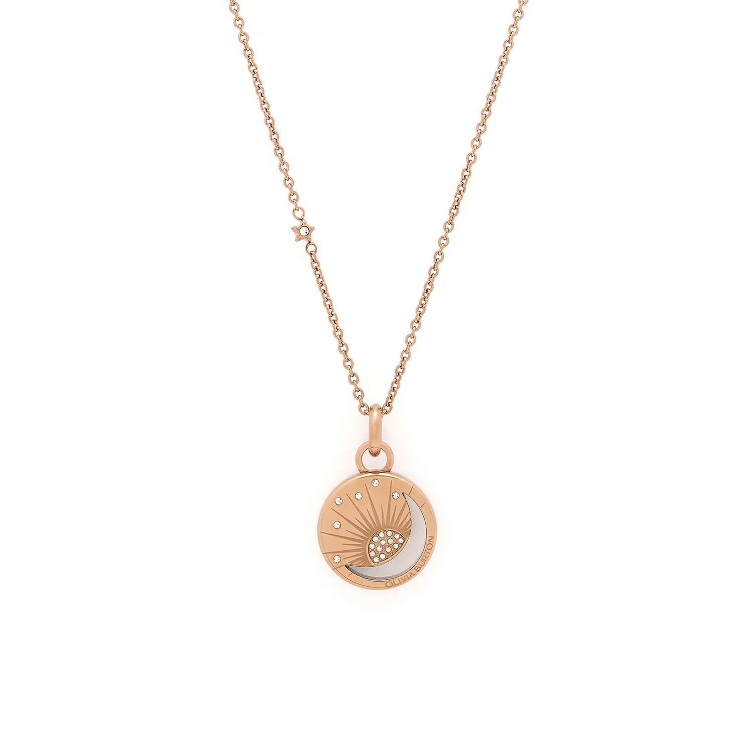 

Olivia Burton Signature Celestial Sun Rose Gold Plated Pendant Necklace for Authorized Retailer Women, 24100158,
