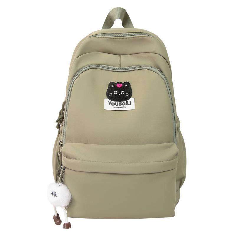 Large Capacity Junior High School Student Schoolbag Black Cat Women's Backpack Class Book Bag