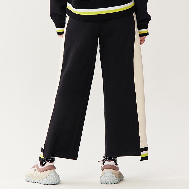 FILA X Mihara Yasuhiro Collaboration Casual Sports Knitted Wide-Leg Trousers Women bottoms Black F71W118605F-BK