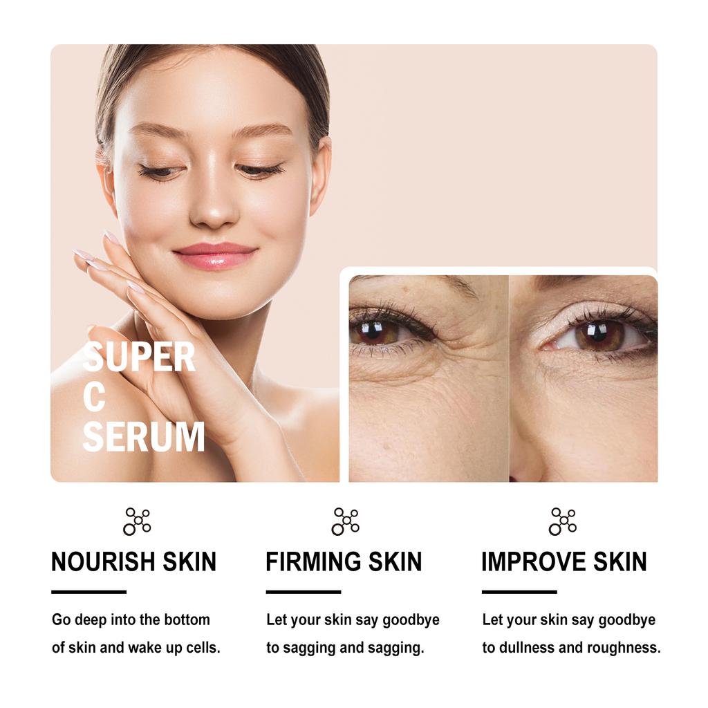 EELHOE Vitamin C Serum Hydrates Moisturizes Brightens And Smoothes Skin Reduces Fine Lines And Softens And Delicate Skin