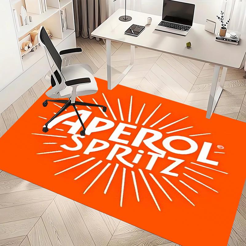 1pc Aperol Spritz Print Area Rug - Soft, Washable Non-Slip Indoor Mat, Living Room, Home Office Decorative Rug,Office Decorative