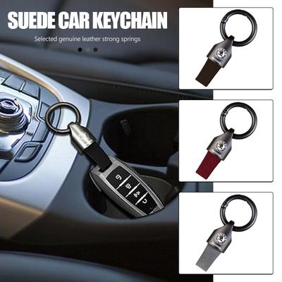 HAZJ3 Suede Keychain Sport Car Key Ring Custom Gift With Logo For Octavia Superb RAPID FABIA KAMIQ KAROQ KODIAQ YETI