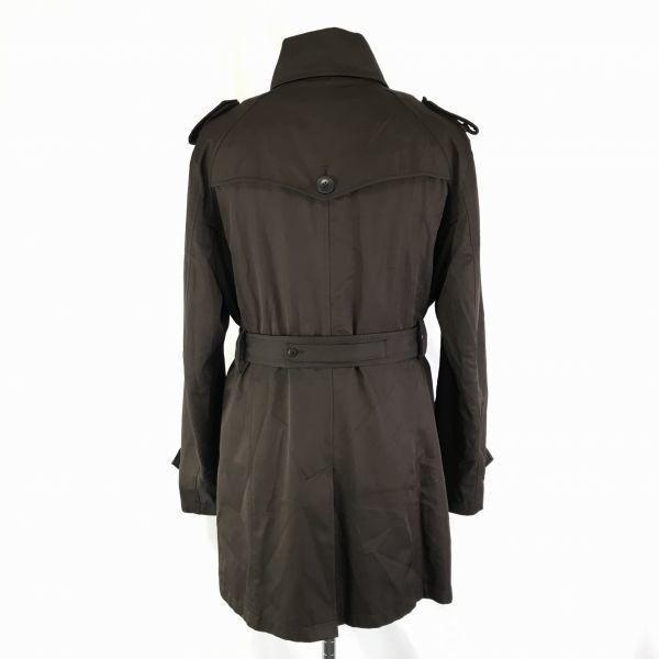 MORGAN DE TOI Slim Stainless Collar Coat [Men’s LL/Dark Brown] Outerwear Jacket(USED)