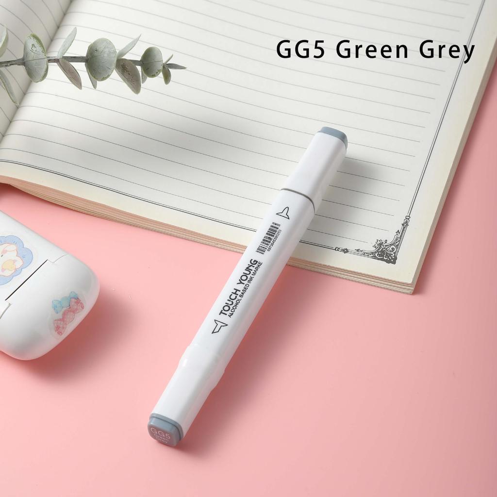 6th Gen Double Tip White Square Barrel Oil-Based Marker for Drawing & Hand-Painting