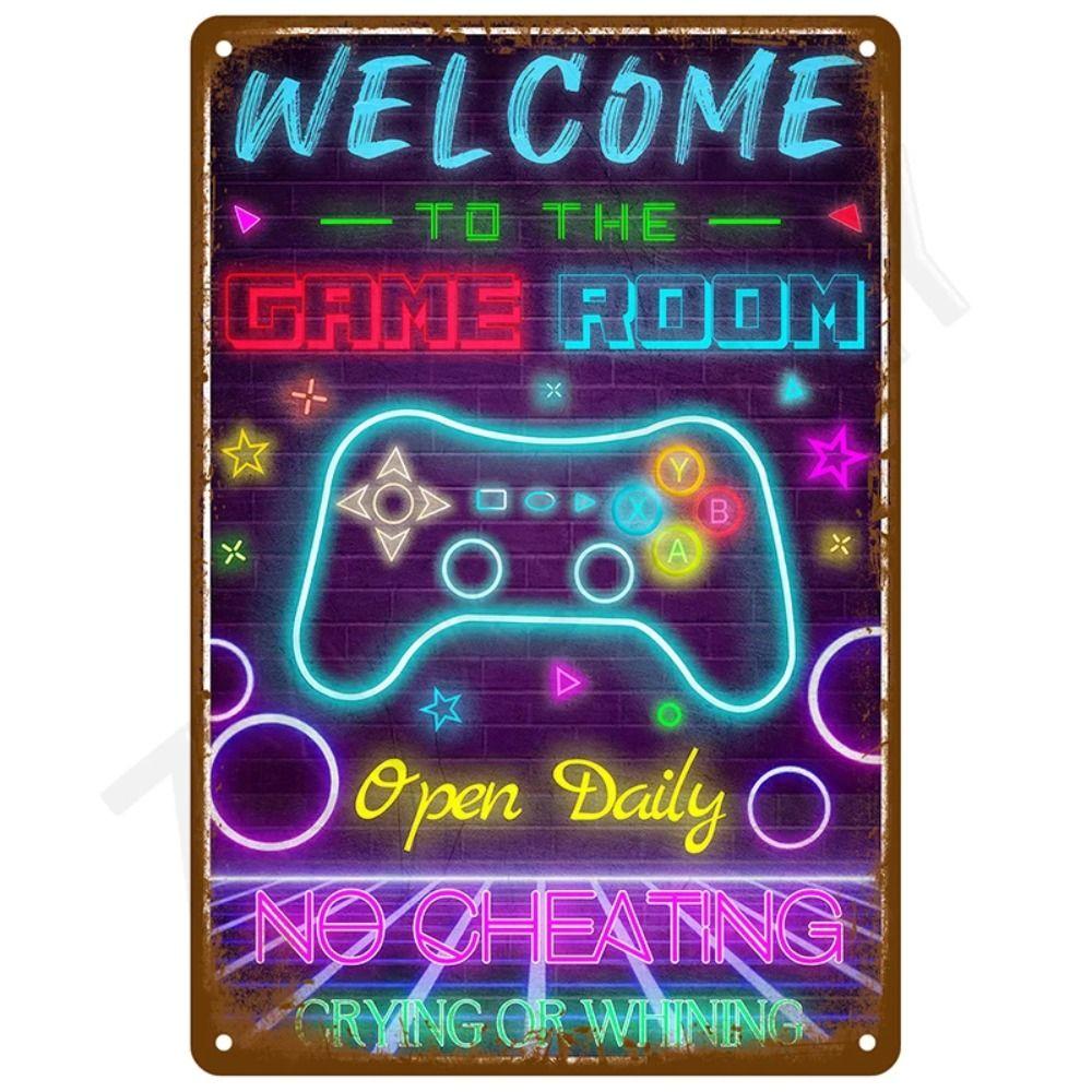 Garage Bar Metal Wall Sign, Auto Interior Decor Plaque 20x30cm