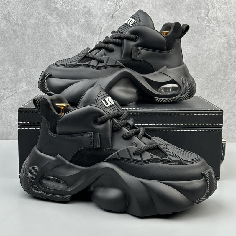 

Thick Soled Men s Shoes,2025 Spring New Men s Increasing Shoes, Fashion Casual Sports Shoes 39 чёрный