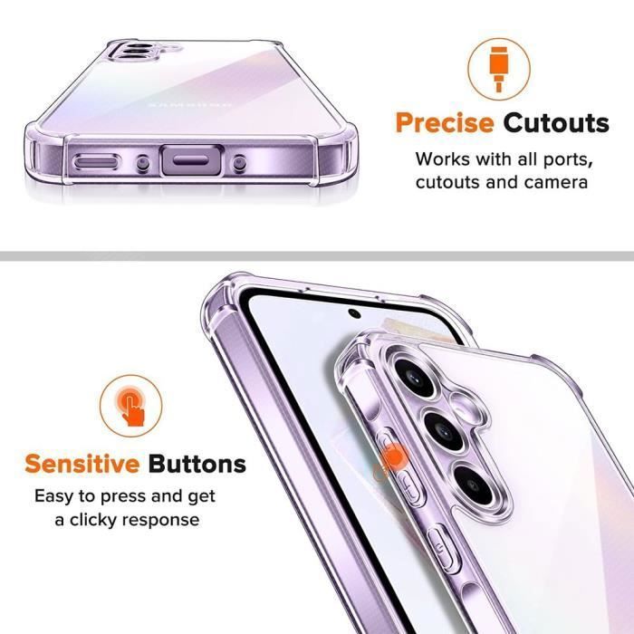 Coque de protection - BOOLING - pour Samsung Galaxy A36 - Silicone Antichoc - Transparent - Slim