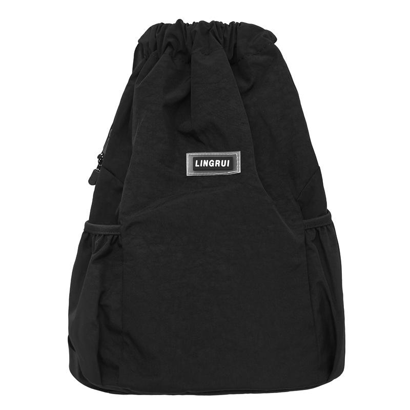Drawstring Backpack Women'S Bundle Mouth Bag Sports Lightweight Backpack Travel Bag Men'S Outdoor Simple Backpack
