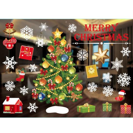 Christmas Decoration Wall Window Glass Xmas Stickers Decal Patch Home Decor
