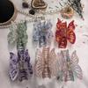 Creative Gradient Floral Butterfly Hair Claw Clip - Sweet Temperament PVC Shark Clip Hair Accessory
