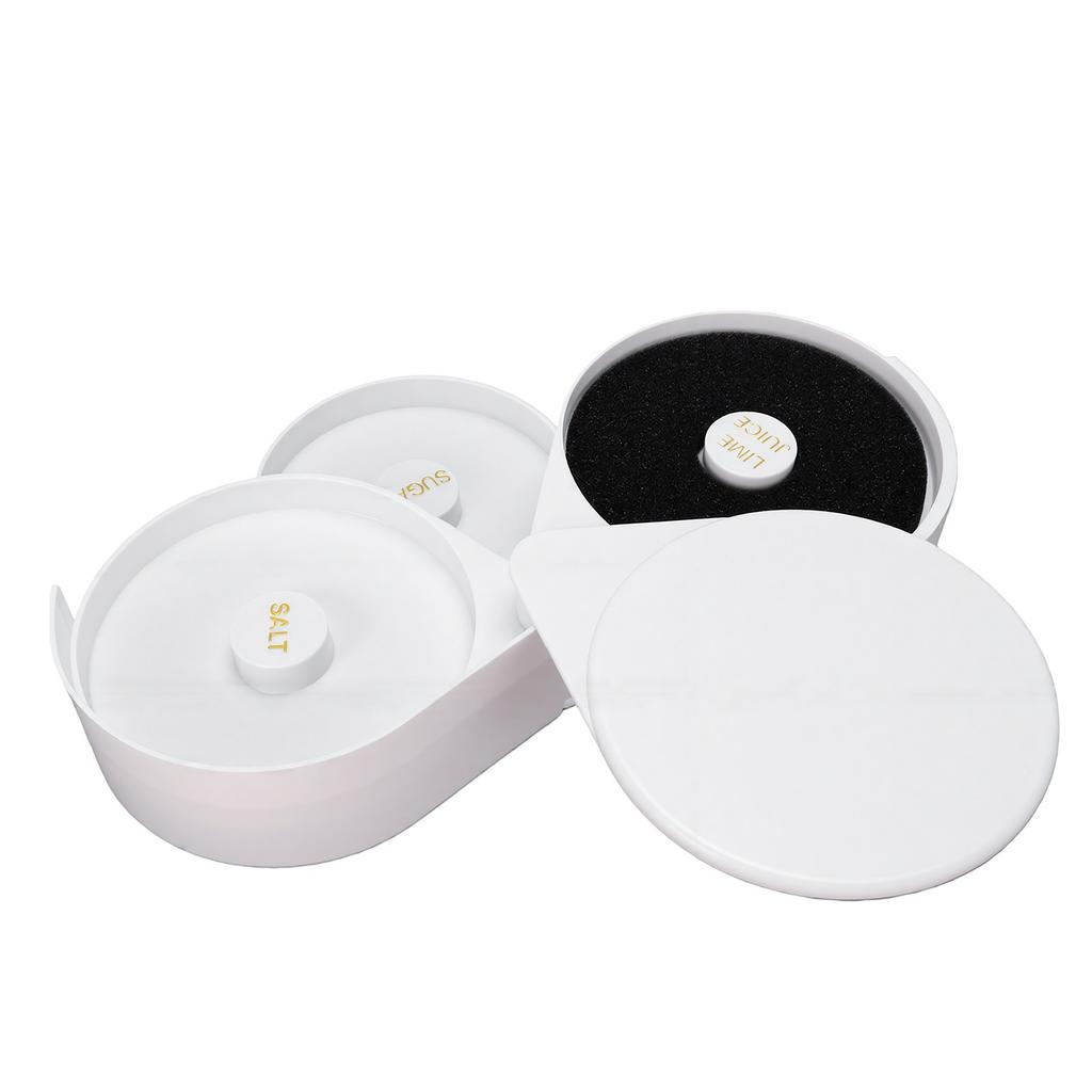3 Layer Bar Glass Rimmer Box with Separate Compartments