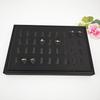 Luxury Metal Frame Dual-purpose Ring Display Tray Jewelry Counter Engagement Ring Storage Tray Brown Black Leather 36 Rings Tray