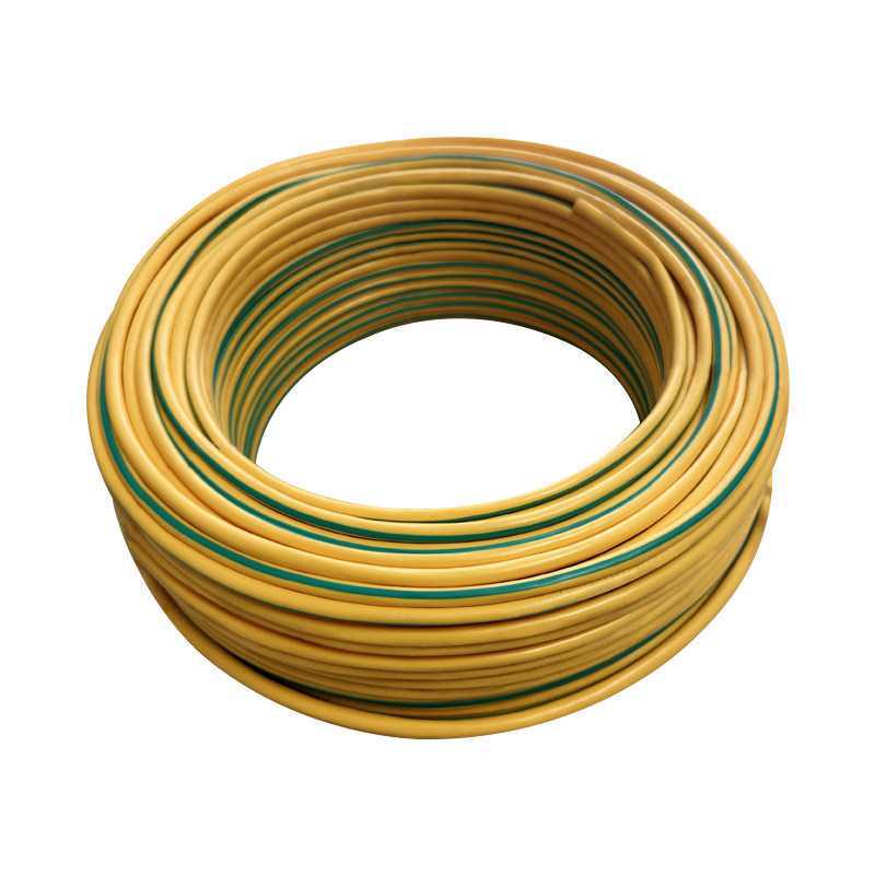 Yellow-Green Bicolor Photovoltaic Ground Wire, Multi-Strand, Tinned Aluminum, Sizes: 4-35 sq mm