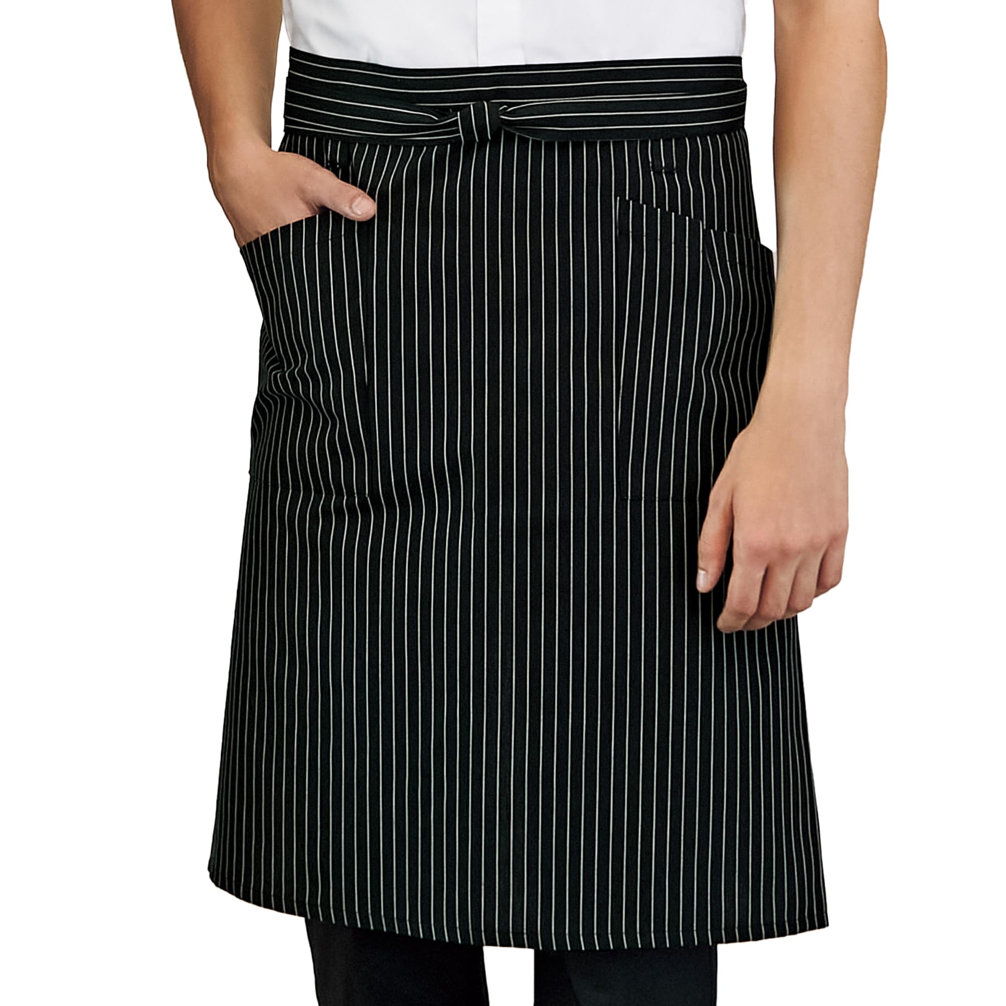 

Альбе Талия Колено С Для T7934 F [Альбе] Фартук, Длина, Полосатый, Простой, Карманы, Столовая, Кафе, Рестораны, Униформа, C-10, Черный,