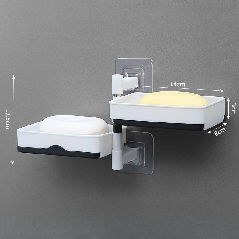 2/3/4layers Rotating Drain Soap Holder Bathroom Rack Wall Hanging Bathroom Soap Box Holder