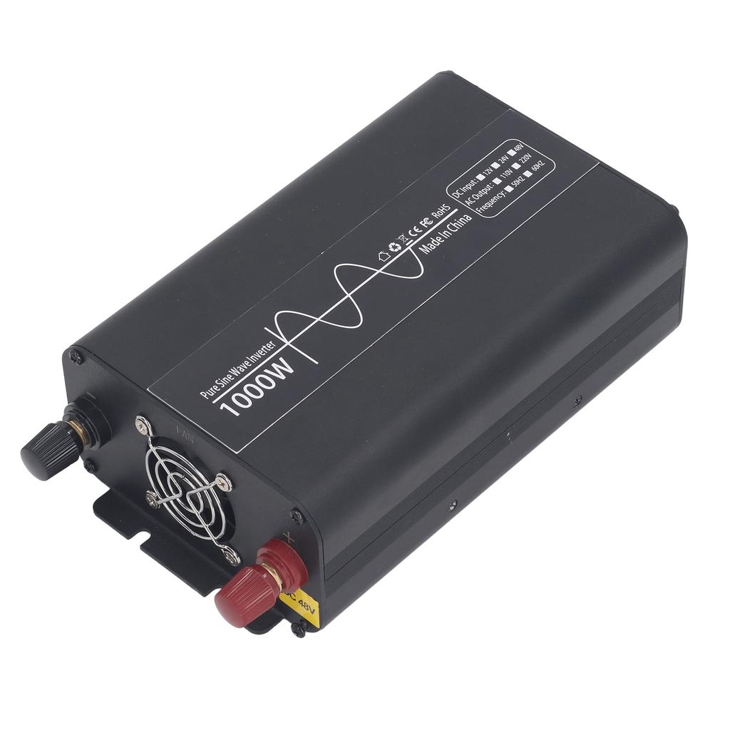 1000W Car Inverter with Universal Outlet Pure Sine Wave DC48V to AC220V Voltage Converter for RV Home Solar System