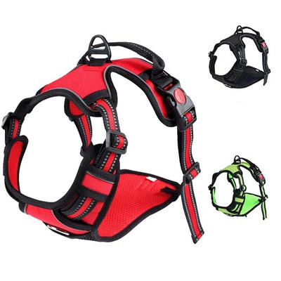 Dog Puppy Harness Explosion-proof Soft Padded Strong Adjustable Reflective Vest and Lead