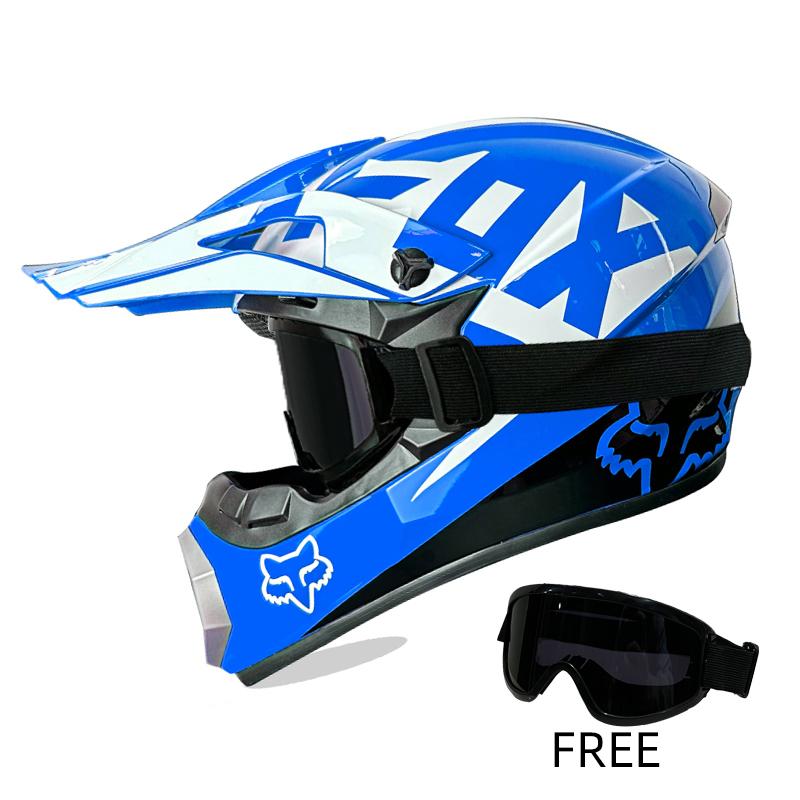 Professional Off-Road Helmet Dot Certified - Motorcycle Motocross Helmet with Goggles, Removable Liner & Lightweight Quick-Relea