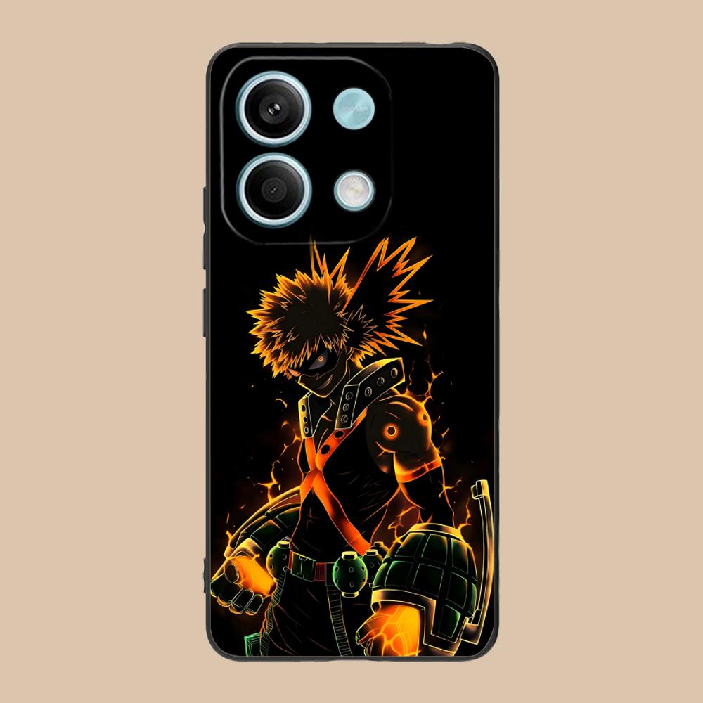 MHA Bakugo Mobile Phone Case for POCO F7 F6 F5 F4 F3 F2 Pro GT C75 C71 C65 C61 C40 Pro Ultra Colorful Printing Cover Smartphone