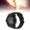 Men's Multifunction Digital Sports Watch, 50M Water Resistant, with Luminous Alarm, for Swimming and Running (Black and Blue)