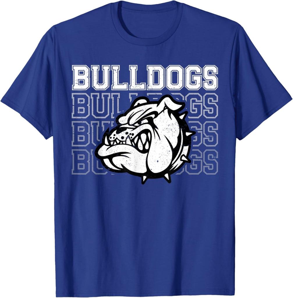 Bulldogs Mascot Team Spirit Vintage Sports Fan Unisex T-Shirt