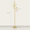 3-Light Floor Lamp, 170cm Industrial Dimmable Standing Lamp with Steel Wire Cage Lampshades for Living Room, Bedroom, Dining Room, Study