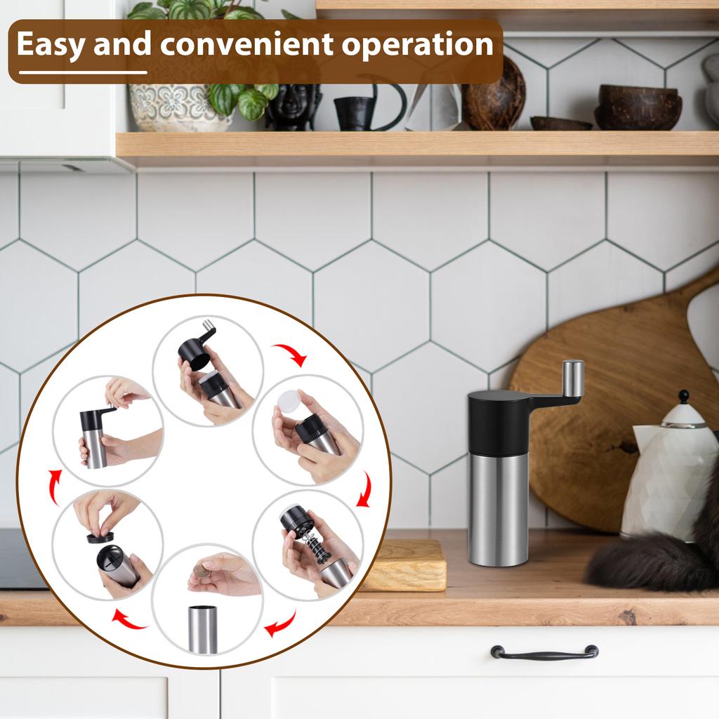 1 Pc Manual Nutmeg Mill Grater Stainless Steel Spice Mill Adjustable Coarseness Grinding Machine for Cooking Kitchen Accessories