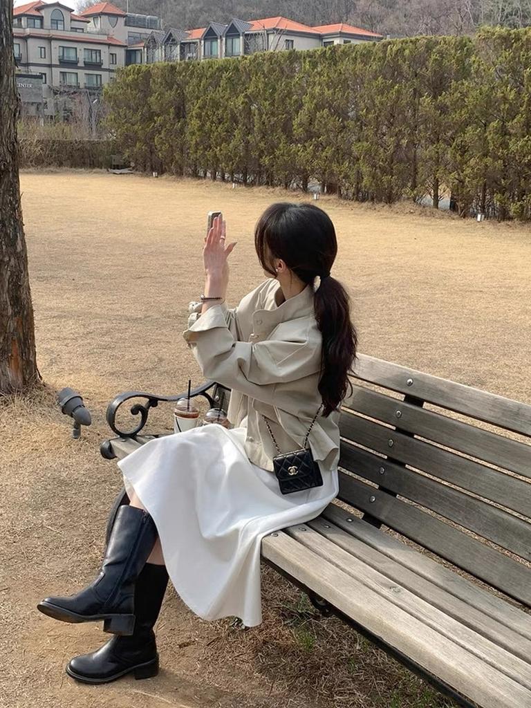 Korean Chic Spring/Autumn Oversized Loose Fit Riding Jacket for Women