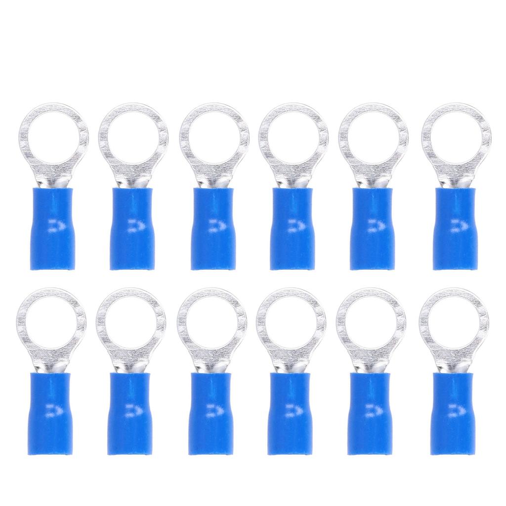 50Pcs Insulated Ring Terminals Electrical Wire Crimp Connectors Copper AWG14?12 RV5.5?8