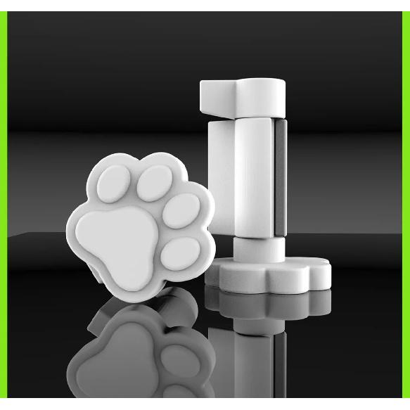 Cute Bear Paw Universal Chastity Cage Lock Cylinder Can Pass Security Non-disposable Lock Key Accessories Keyless Open Sex Toys