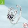 Yin Ziyun Retro Scorpion Open Ring: Unique 925 Sterling Silver Insect Bracelet