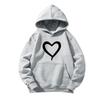 Unisex Kinder Gemütlicher Herz-Fleece-Hoodie - Lässiges Herbst-/Winter-Mode-Sweatshirt