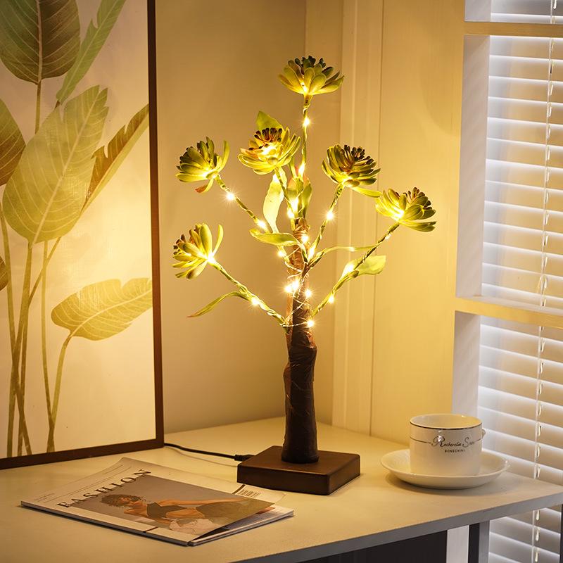 

LED Indoor Birch Tree Light - Artificial White Birch with Flower-Shaped LED String Lights for Christmas and Holiday Decoration. Warm White