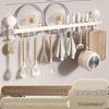 Cup Suction Nodrill Hook Kitchen Wallmounted Storage Rack For Spatulas Spoons Knives