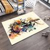 Colorful Artistic Guitar Watercolor Pattern Abstract Music Carpet Design Suitable for Use As an Anti-slip for Living Room Bedroom Sofas