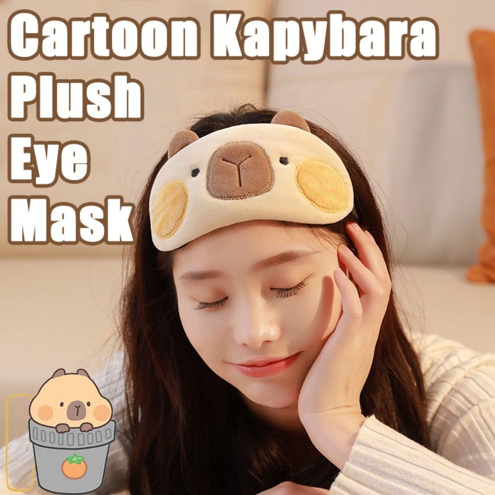 Cute Plush Sleeping Eye Covers Cartoon Night Eyeshade Shading Sleeping Mask  Eye Care Tools