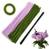 221 Pcs Craft Pipe Clearners Flower Set,Chenille Stem Pipecleaner Kit for Craft Tulip  Bouquet Making,DIY Craft Projects and Hol