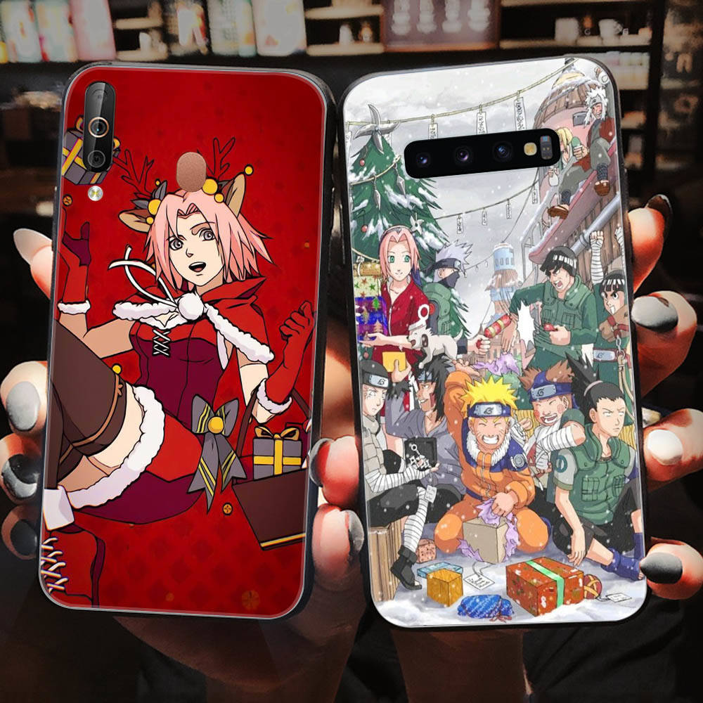 W-3 Naruto vánoční měkké pouzdro pro Samsung A04s A05s A10s A11 A12 A14 A15 A22 A23 A32 A50S M31 M51 M52 M53 A25 A30S A51 A52 A55 A70 A71 A72 S10 S9