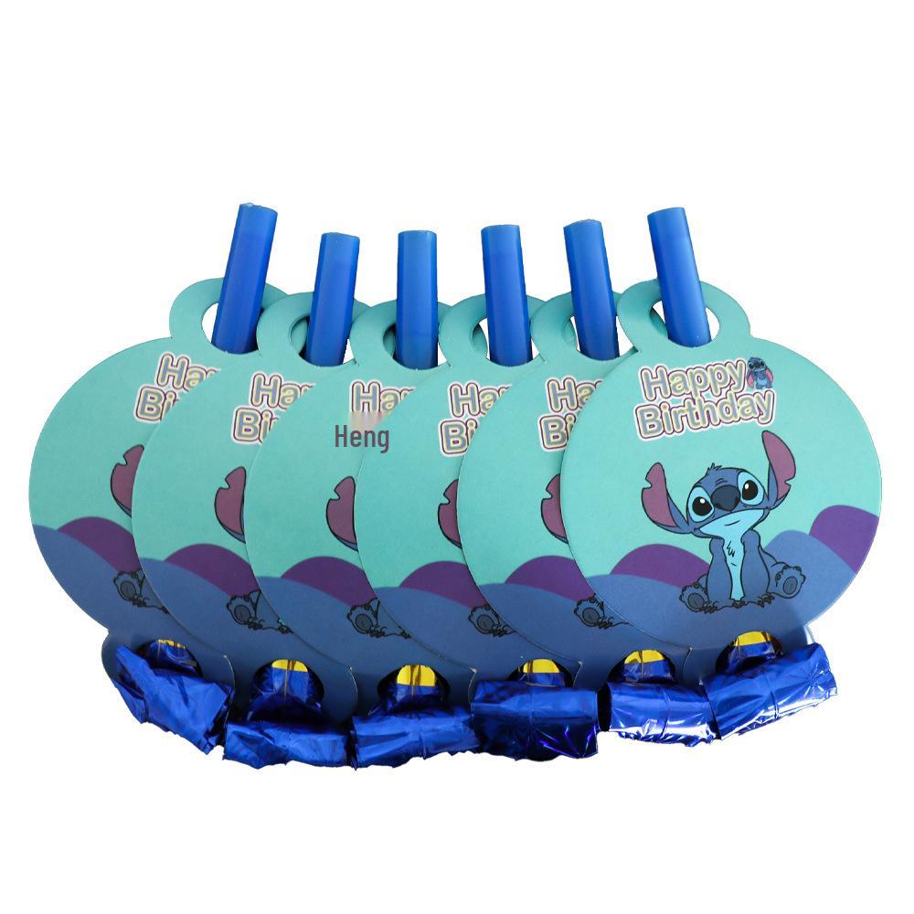 Blue Stitch Birthday Party Disposable Tableware Set - Plates, Cups, and Napkins for Boys