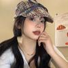 Artist Bowknot Plaid Hats Street Style Flat Visor Hat Casual Bow Newsboy Caps  Girls