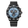 Weekender Sport Casual Black Stainless Polyurethane Blue Dial Light Sport Casual Men's Eco-Drive Watch Steel Strap Chronograph