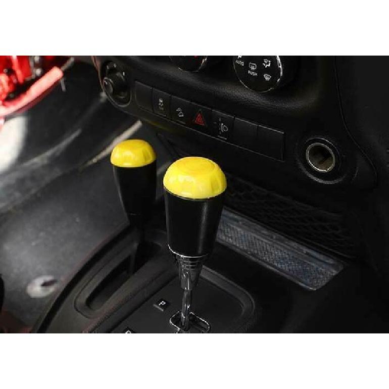For Jeep Wrangler JK 2011-2017 Solar Yellow Center Console Gear Shift Knob Trim