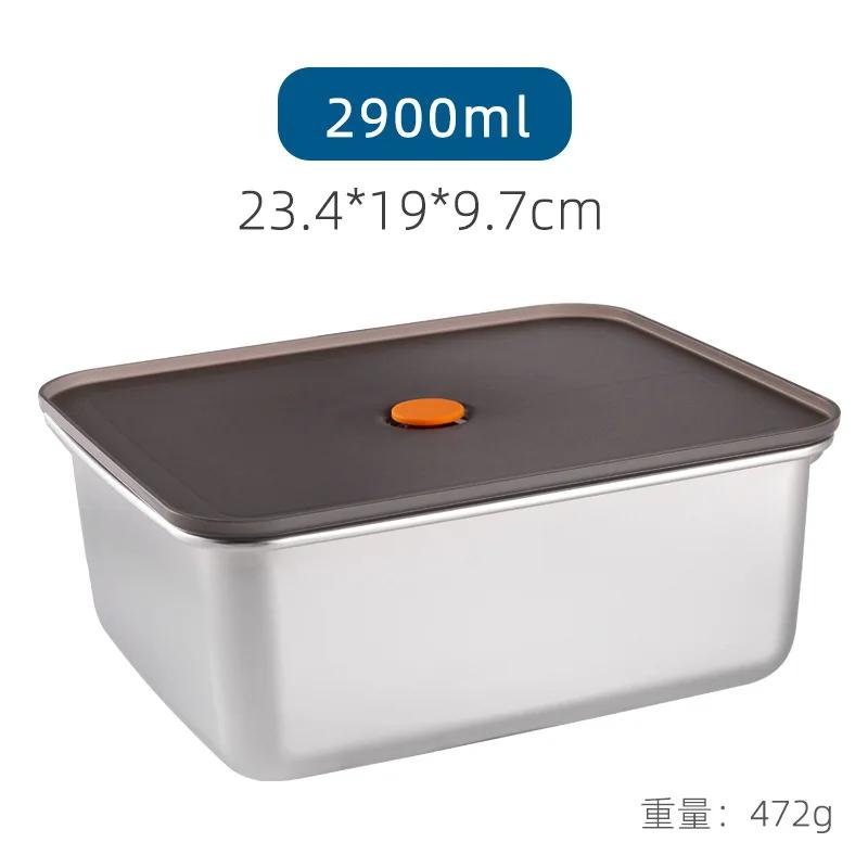 250ML/600ML/1000ML 304 Stainless Steel Bento Lunch Box with Lid Food Containers Fresh-keeping Box Home Leak-Proof Storage Box