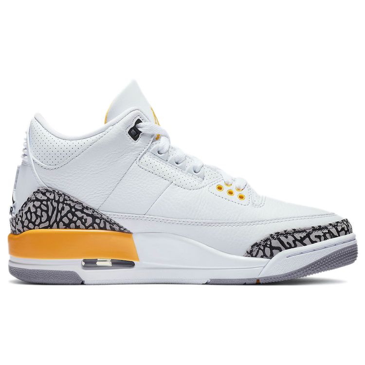 Air Jordan 3 Retro Laser Orange Women Sneakers White Cement-Grey Black CK9246-108