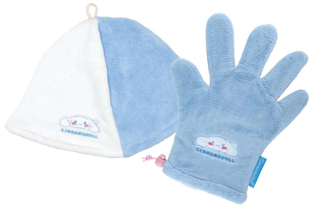Skater Sauna Head Circumference Hair Drying Sanrio (BSHT1-A) Moisture-Wicking, Quick-Drying Hat, 64cm, Towel, Cinnamoroll, Funyumaru,