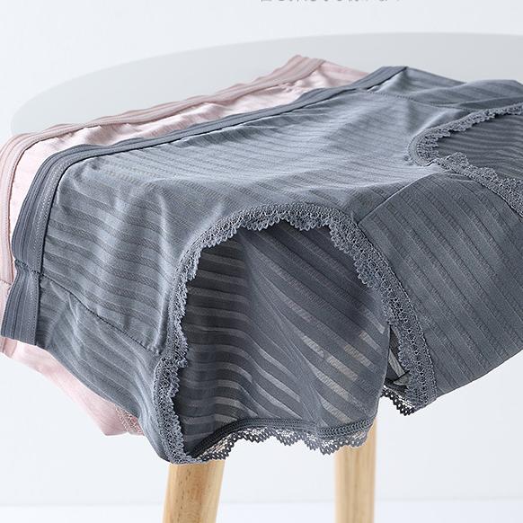 Ledové hedvábné spodní prádlo Dámské kalhotky velké velikosti Pas Antibakteriální rozkrok Ultratenké prodyšné trojúhelníkové kalhotky