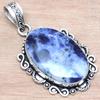 Pendant Sodalite Gemstone Handmade Mother'Day Silver Jewelry 2.25"